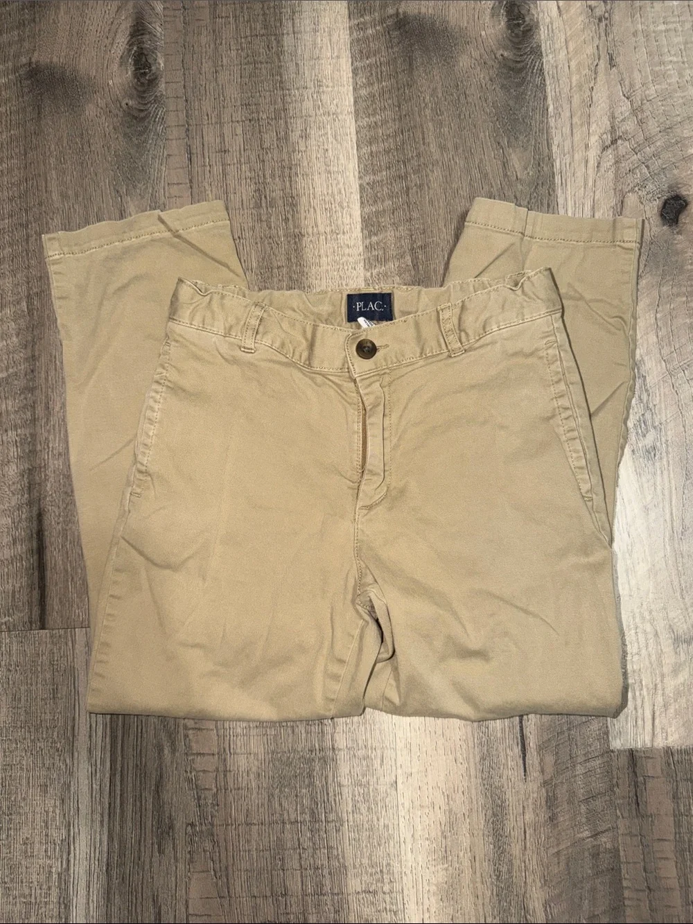 Boys Uniform Khaki Pull-On Chino Pants - Classic Tan size 8 Husky